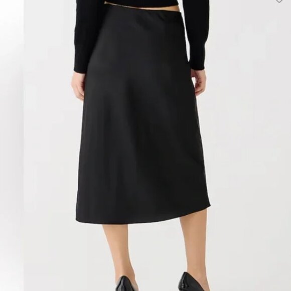 J. Crew Black Gwyneth Slip Skirt Size Large - Picture 3 of 8